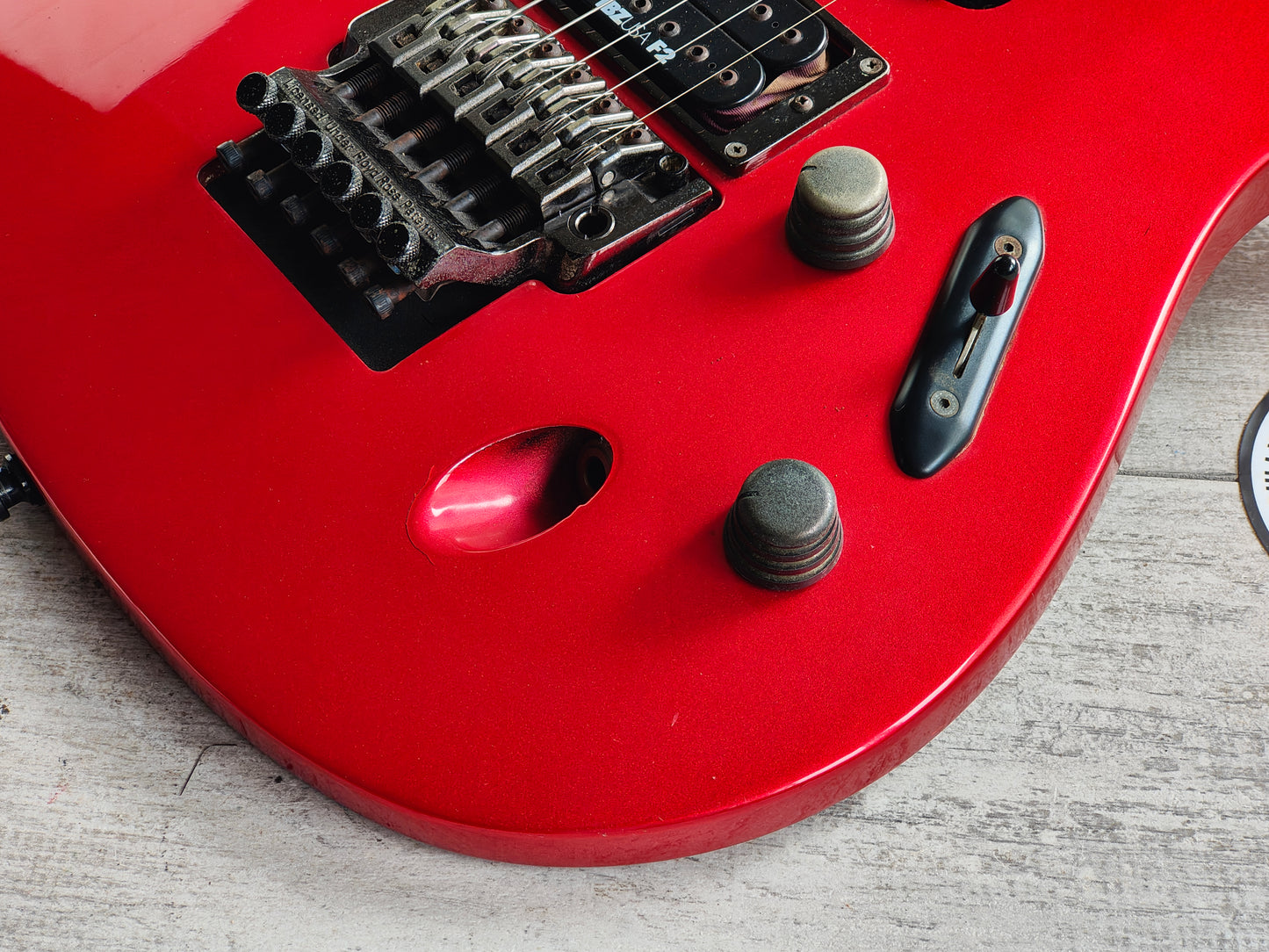 1989 Ibanez Japan 540S Saber HSS Superstrat (Lipstick Red)