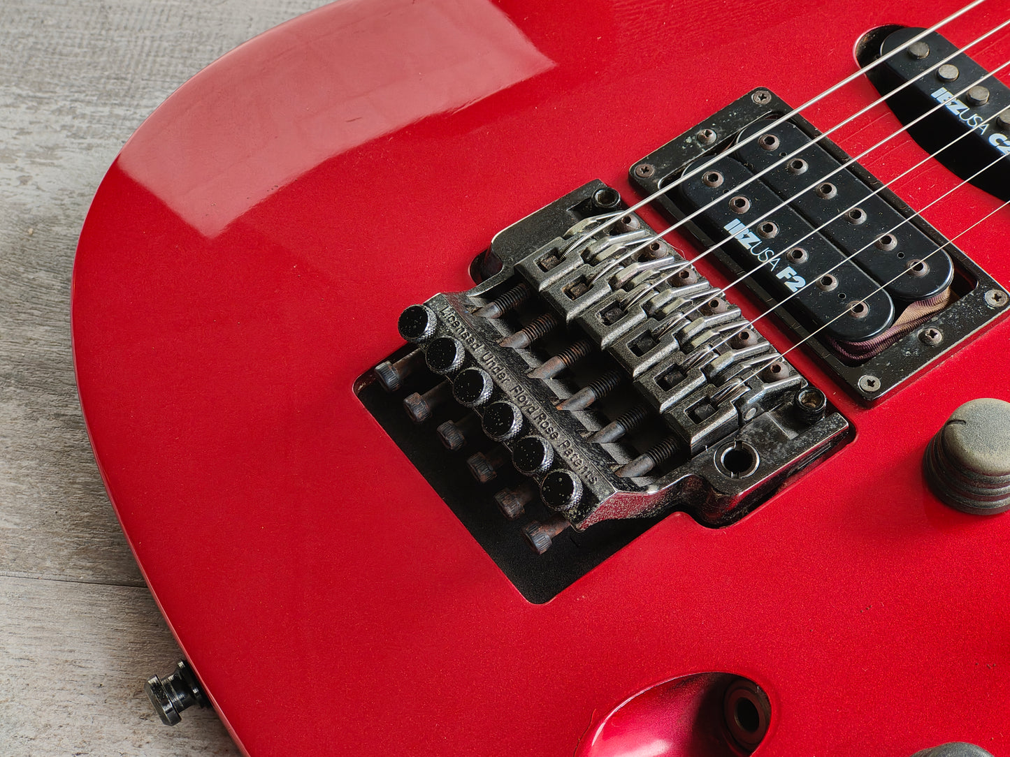 1989 Ibanez Japan 540S Saber HSS Superstrat (Lipstick Red)