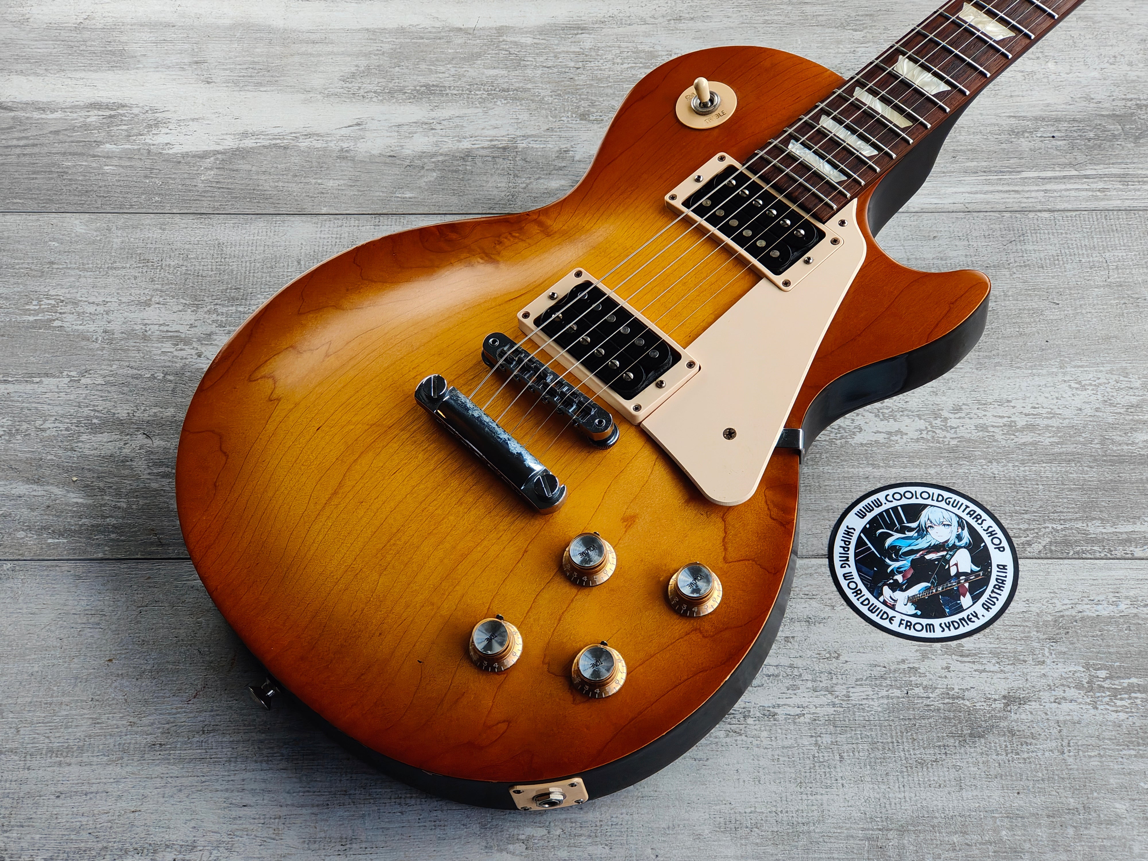 2016 Gibson USA Les Paul Studio '50s Tribute Traditional (Satin Honeyb –  Cool Old Guitars