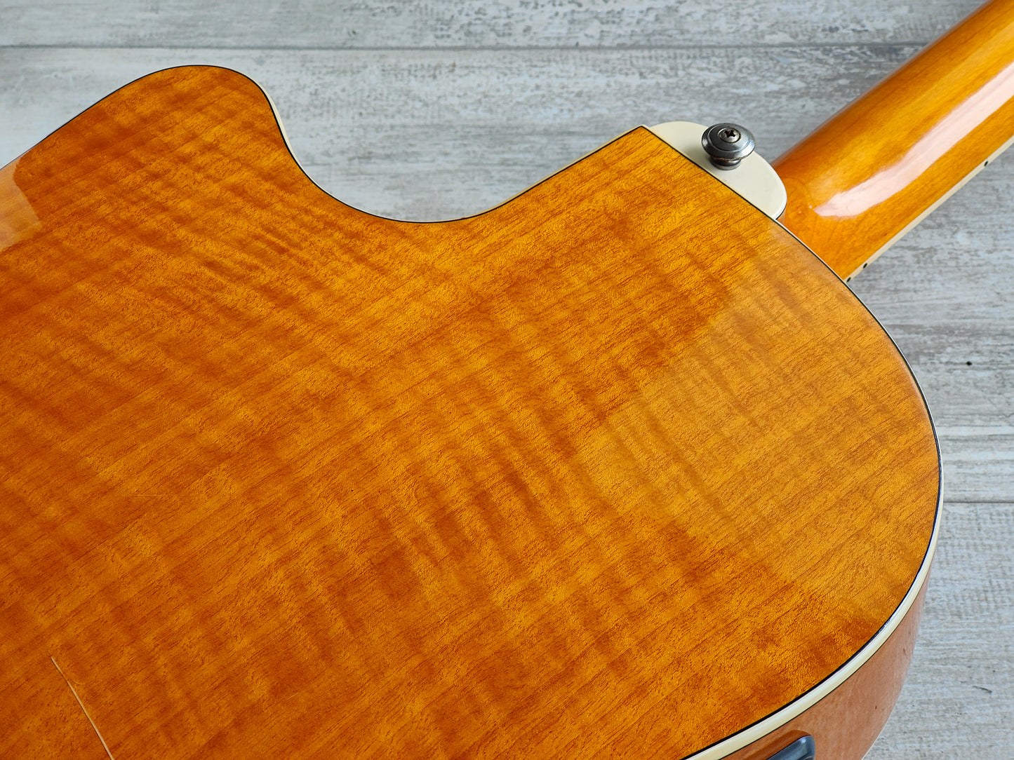 1990 Fender Korea Montara Electric Acoustic Guitar (Flamed Amber)