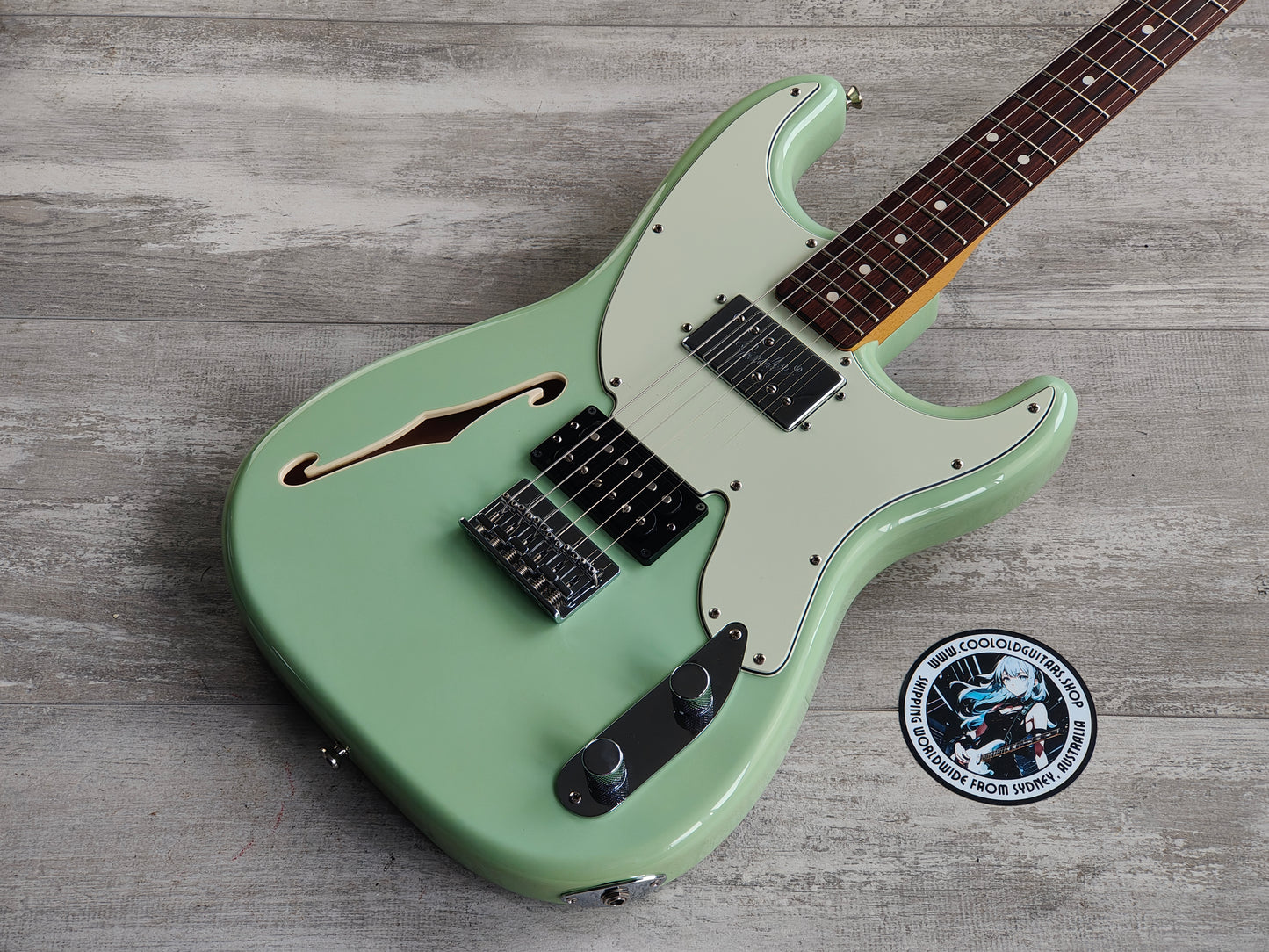 2010 Fender Pawn Shop Thinline '72 Telecaster/Stratocaster (Surf Green)