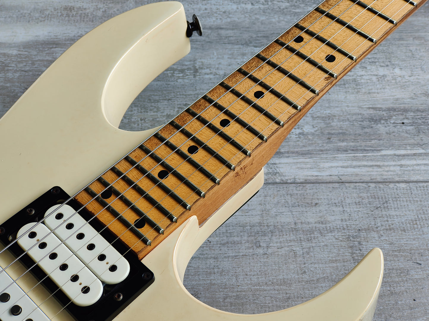 1993 Ibanez Japan RG570M HSH Superstrat (Vintage White)