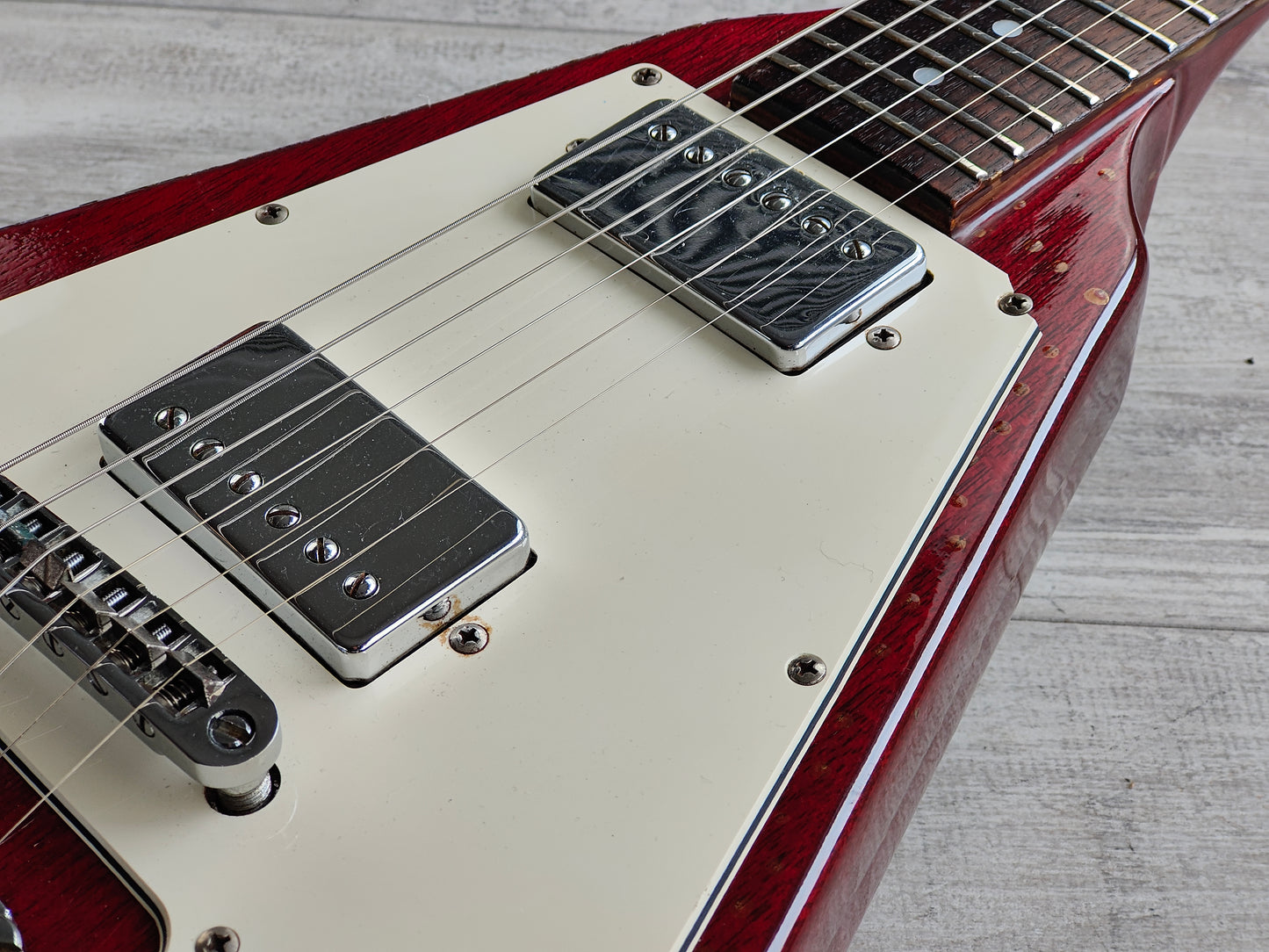 1978 Greco Japan FV-600 '67 Reissue Flying V (Cherry Red)