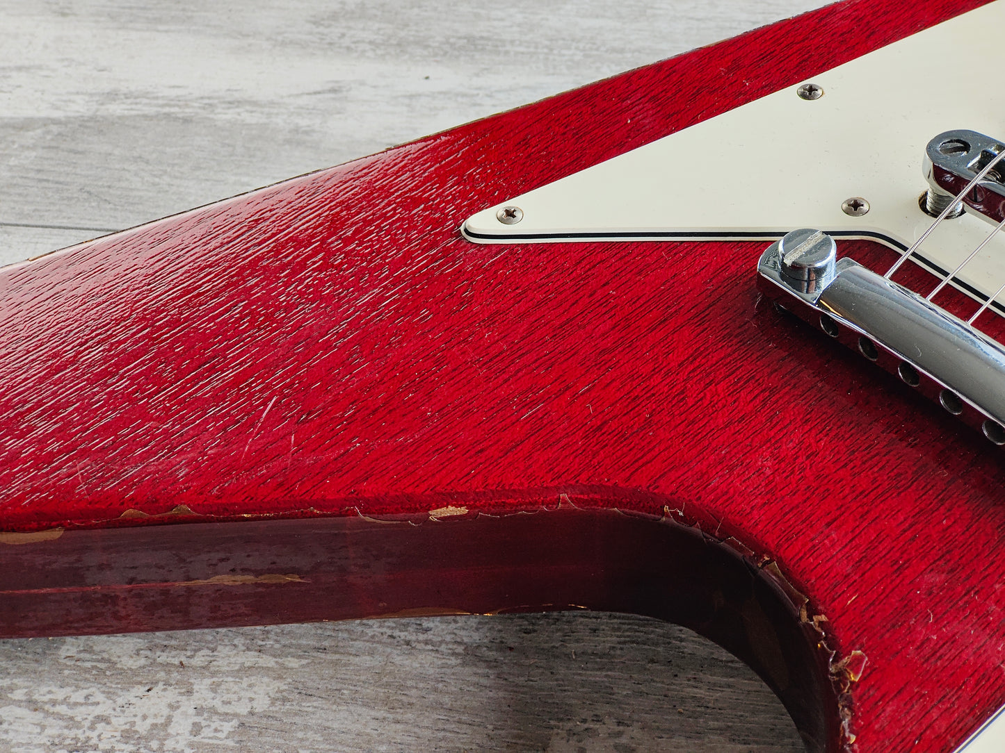 1978 Greco Japan FV-600 '67 Reissue Flying V (Cherry Red)