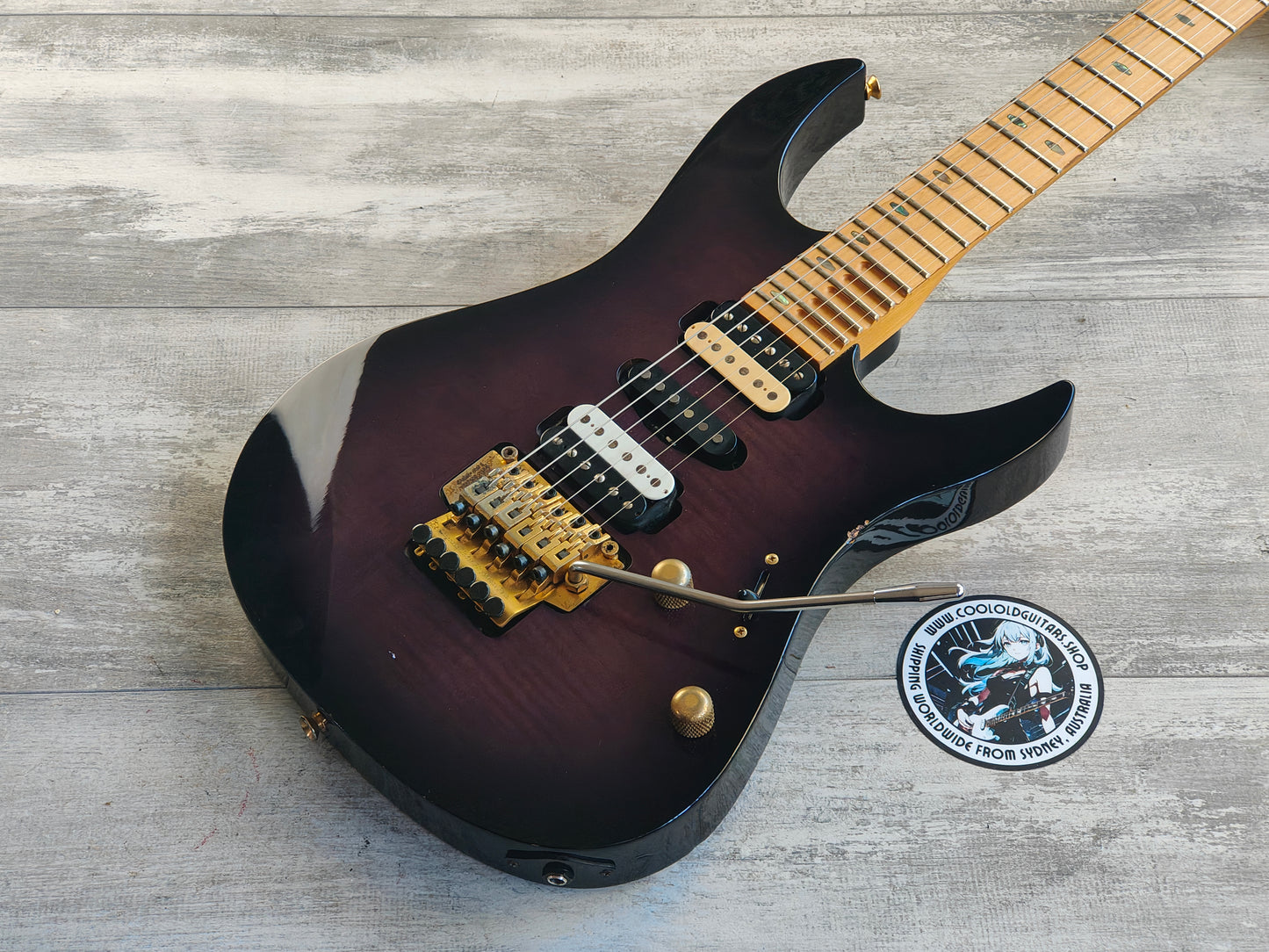 1992 Yamaha 821DMR HSH Superstrat (Violet Burst)