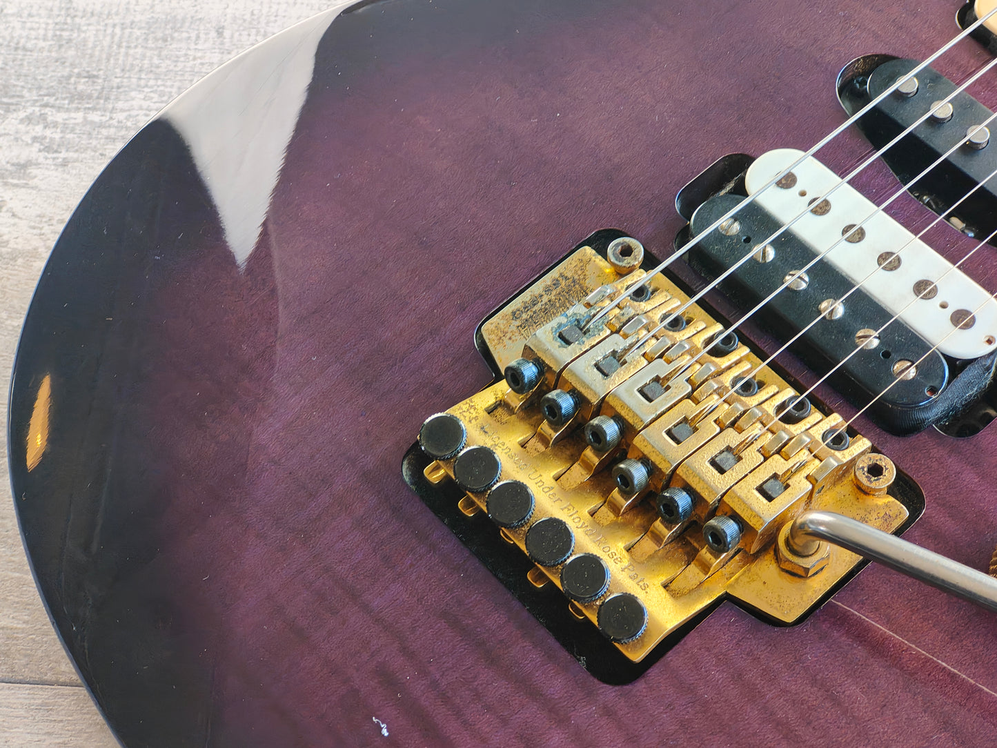 1992 Yamaha 821DMR HSH Superstrat (Violet Burst)