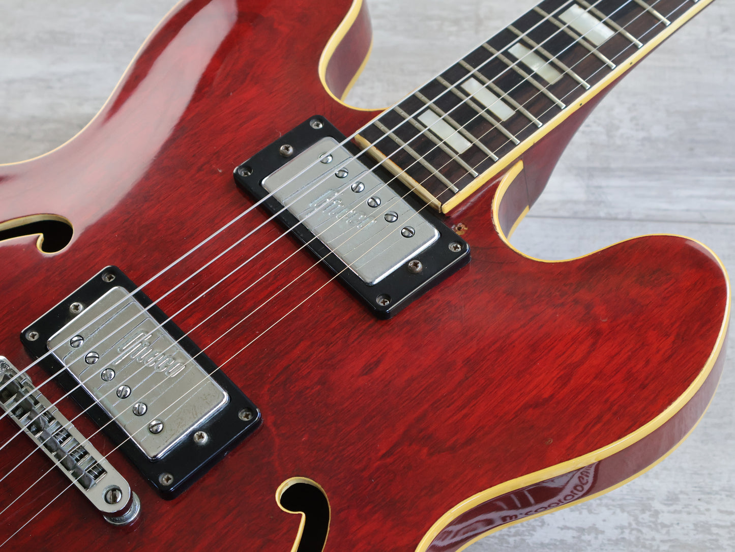 1975 Greco Japan SA-550 335 Hollowbody Guitar (Cherry Red)