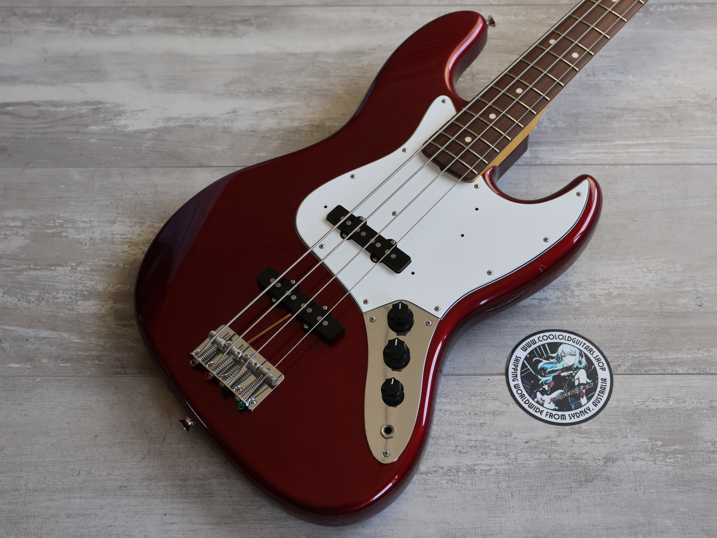 2006 Fender Japan JB62-83US '62 Reissue Jazz Bass (Old Candy Apple Red)