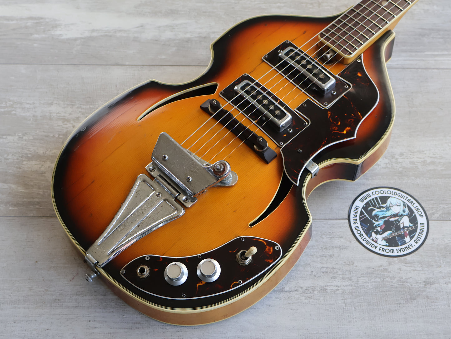 1968 Winston (by Kawai Japan) Model 436 Hollowbody Violin Guitar