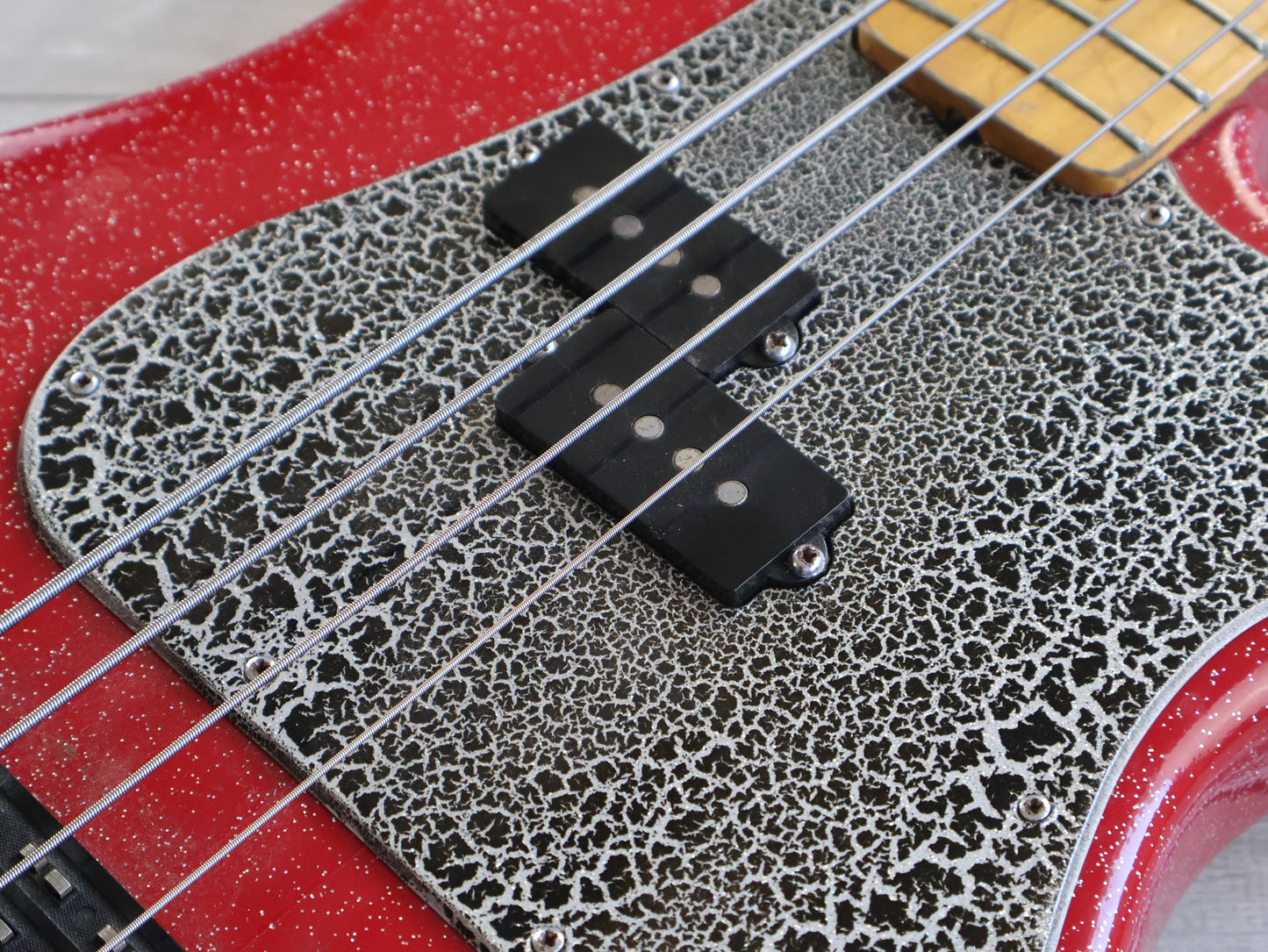 1975 Greco PB-750DX Precision Bass Deluxe (Refinished Red Sparkle)