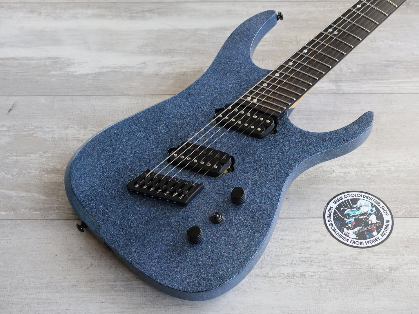 2016 Ormsby Hype GTR 7 7-String Multiscale Guitar (Custom Blue Sparkle)