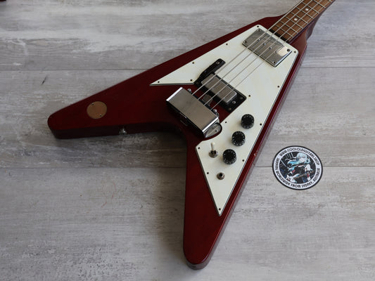 1973 Greco Japan FVB-900 Flying V Bass (Cherry Red)