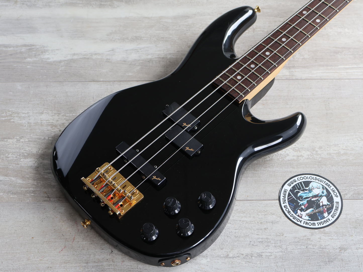 1993 Fender Japan PJR65 Jazz Bass Special PJ Active Contemporary Bass (Black)