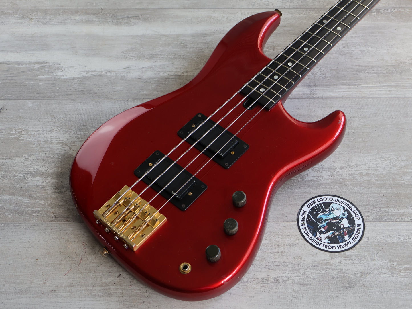 1983 Greco Japan TUSK Neckthrough Bass w/EMG's (Candy Apple Red)