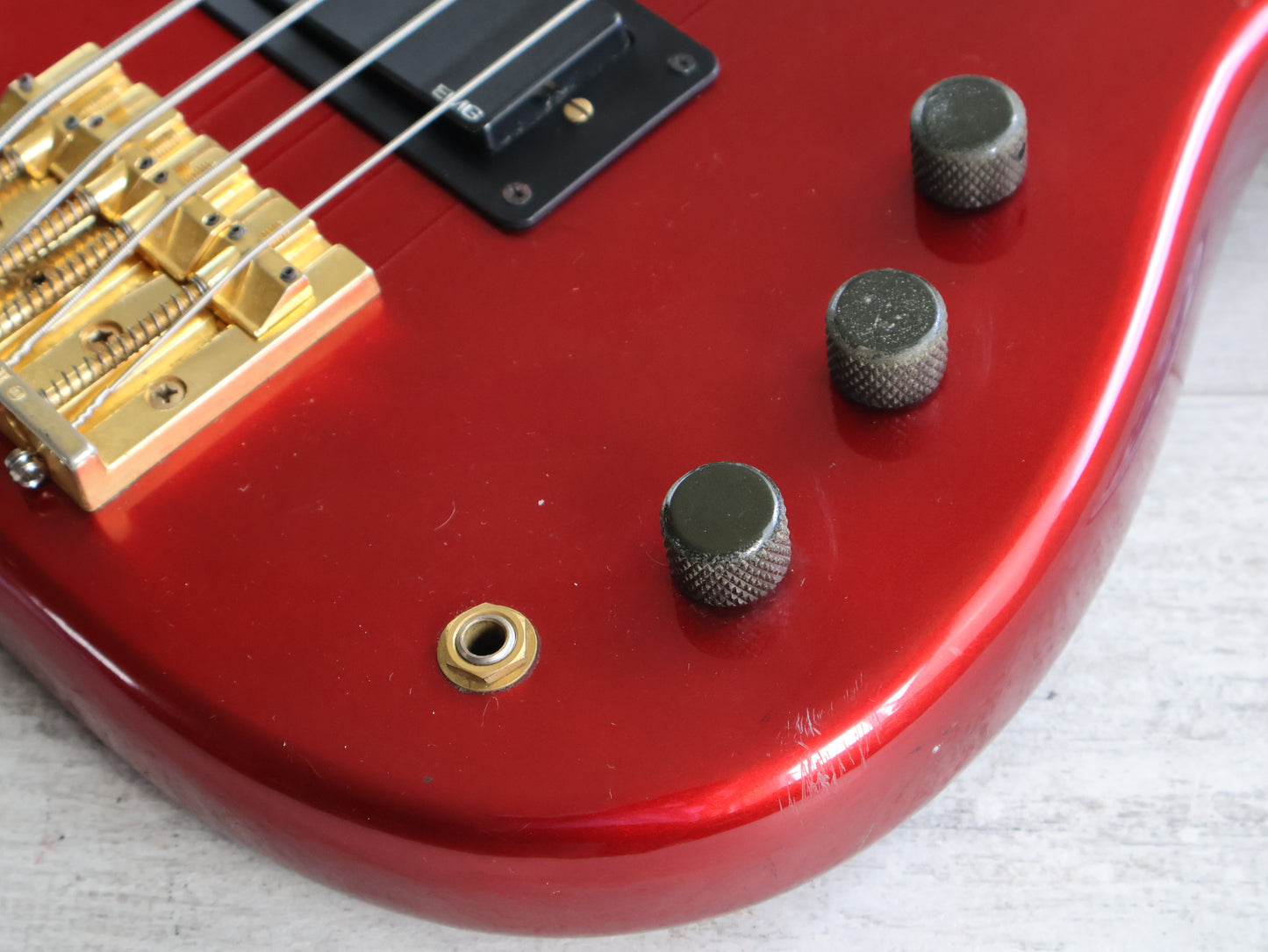 1983 Greco Japan TUSK Neckthrough Bass w/EMG's (Candy Apple Red)