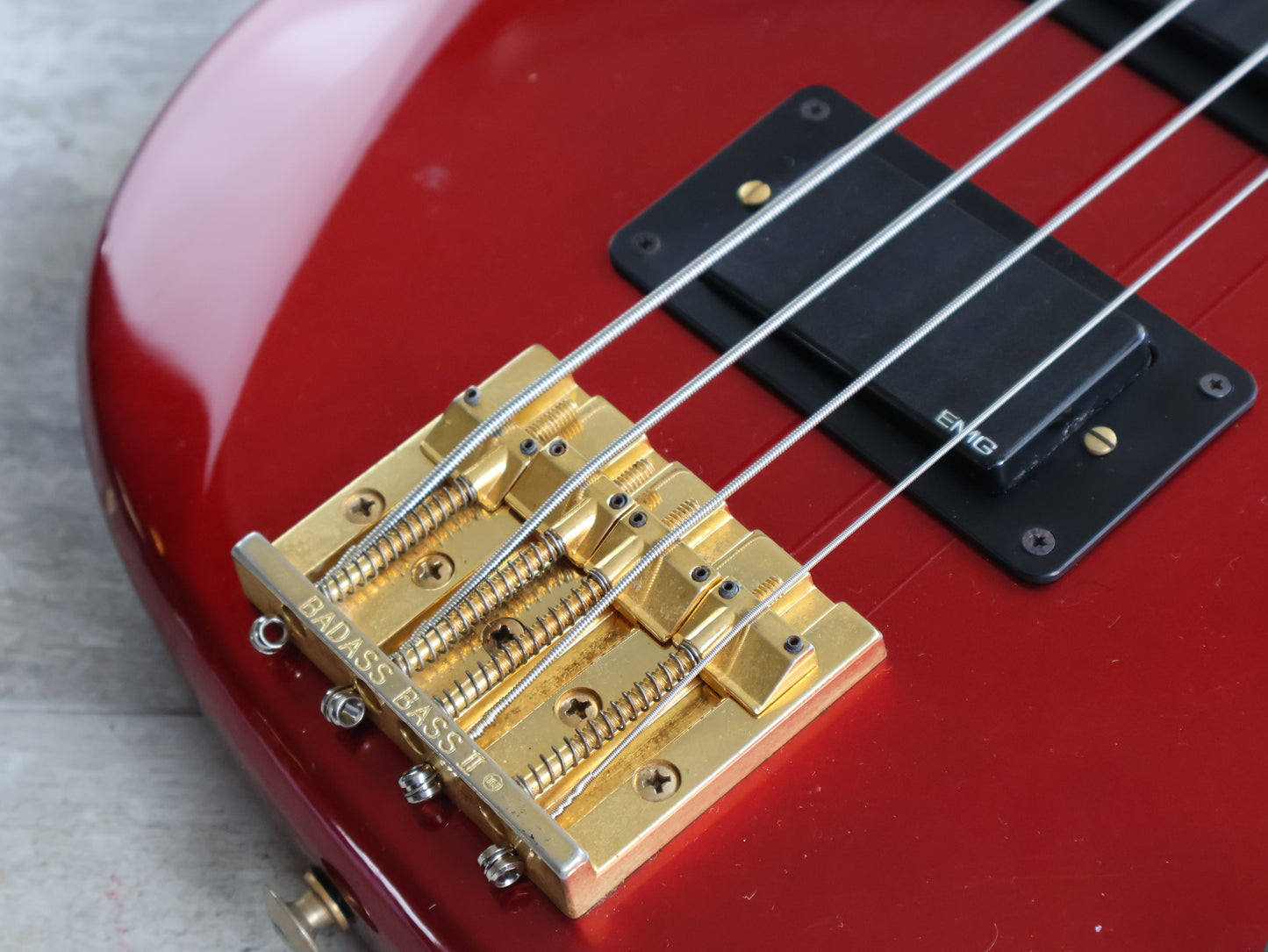 1983 Greco Japan TUSK Neckthrough Bass w/EMG's (Candy Apple Red)