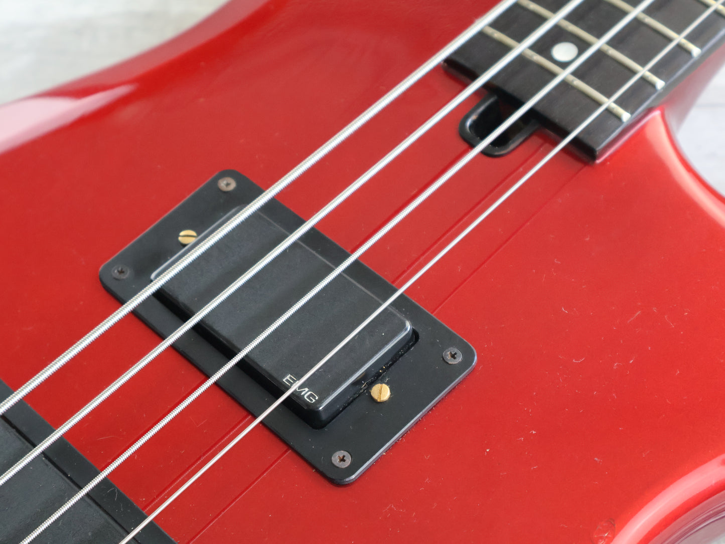 1983 Greco Japan TUSK Neckthrough Bass w/EMG's (Candy Apple Red)