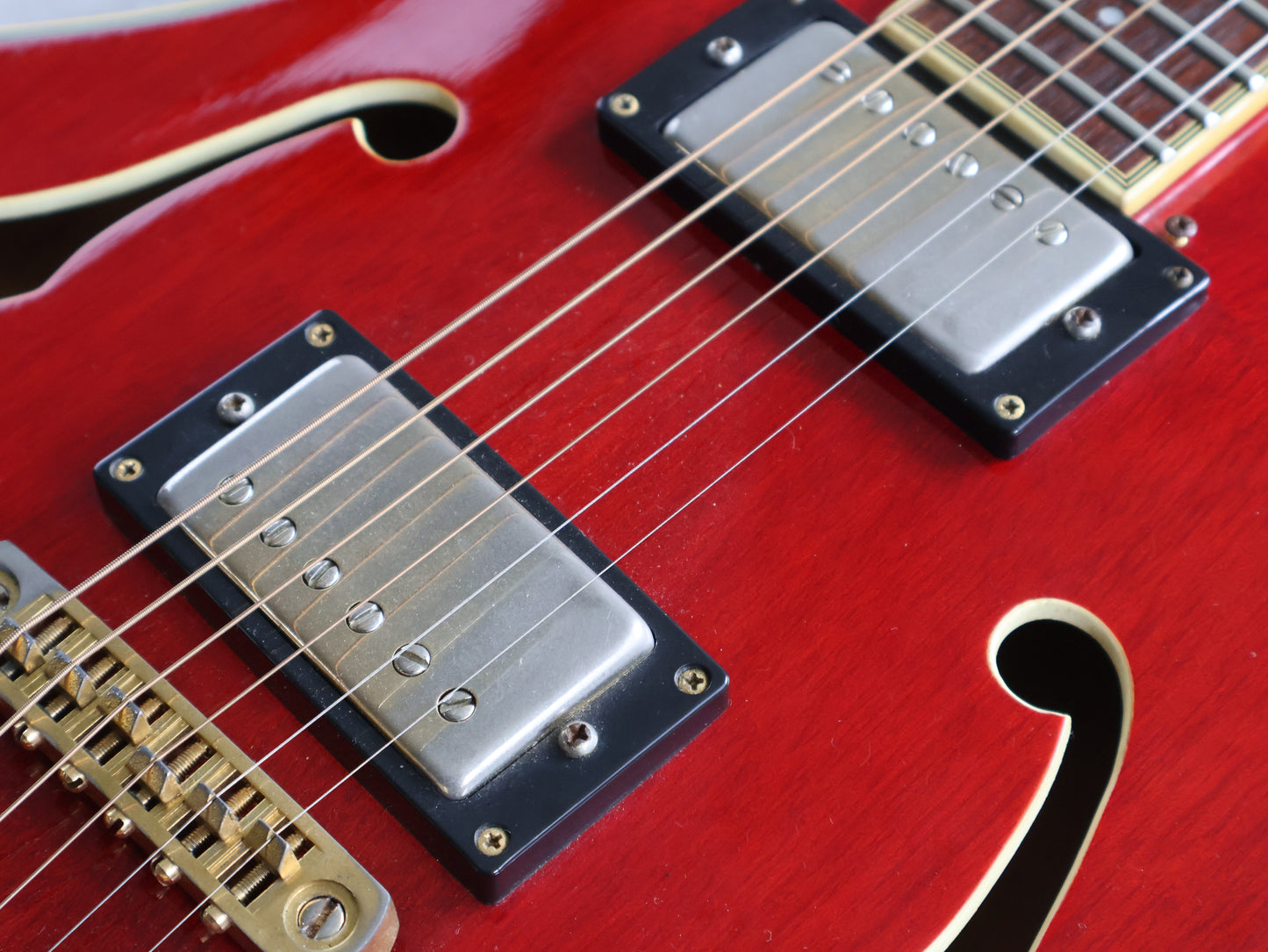 1991 Aria Pro II TA-550 Titan Hollowbody Electric (Wine Red)