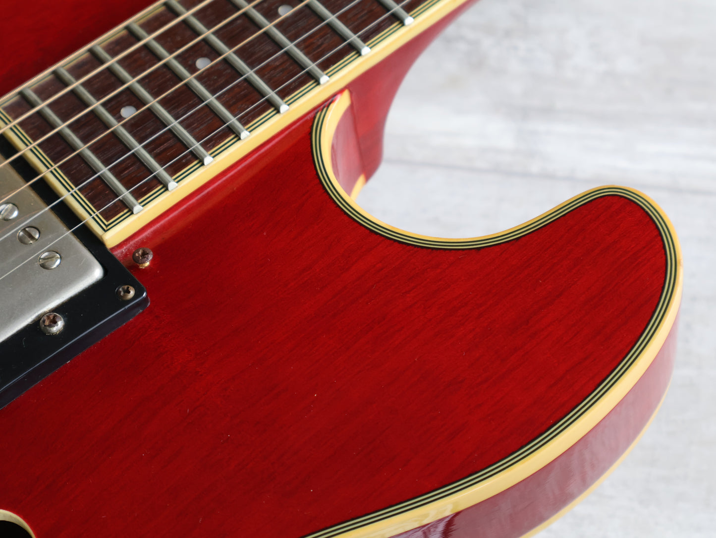 1991 Aria Pro II TA-550 Titan Hollowbody Electric (Wine Red)