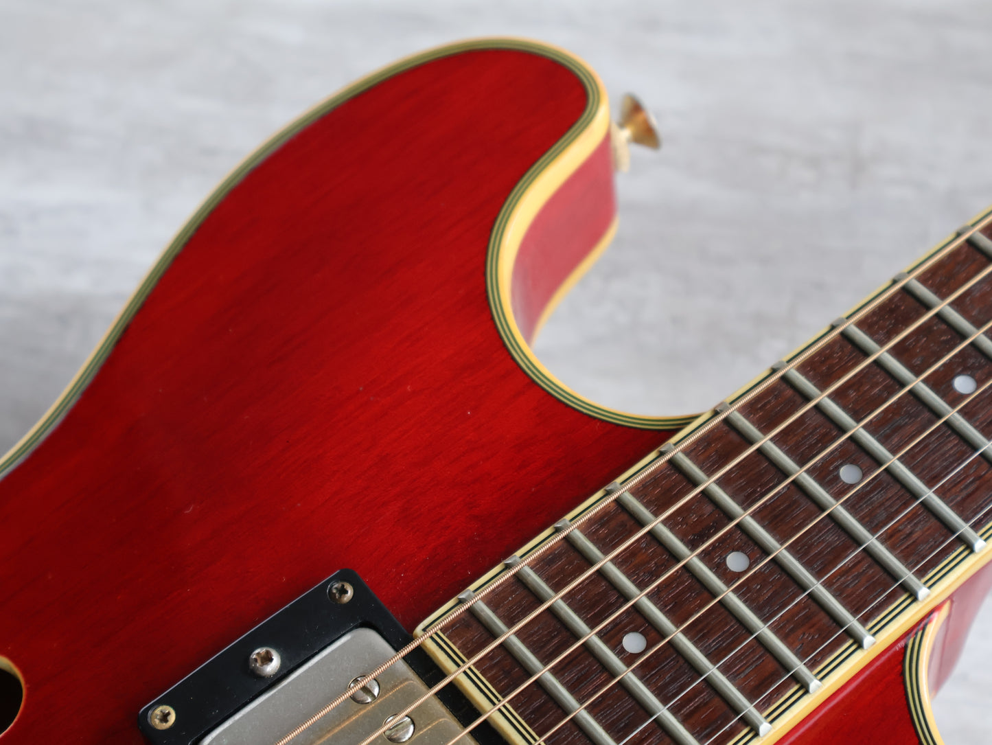 1991 Aria Pro II TA-550 Titan Hollowbody Electric (Wine Red)