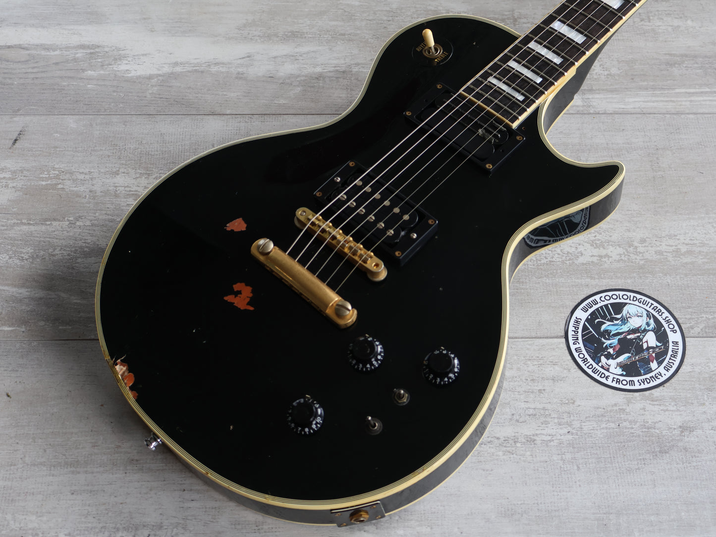 1996 Burny Japan RLC-105S Les Paul Custom "Pata" Model w/Sustainer (Ebony)