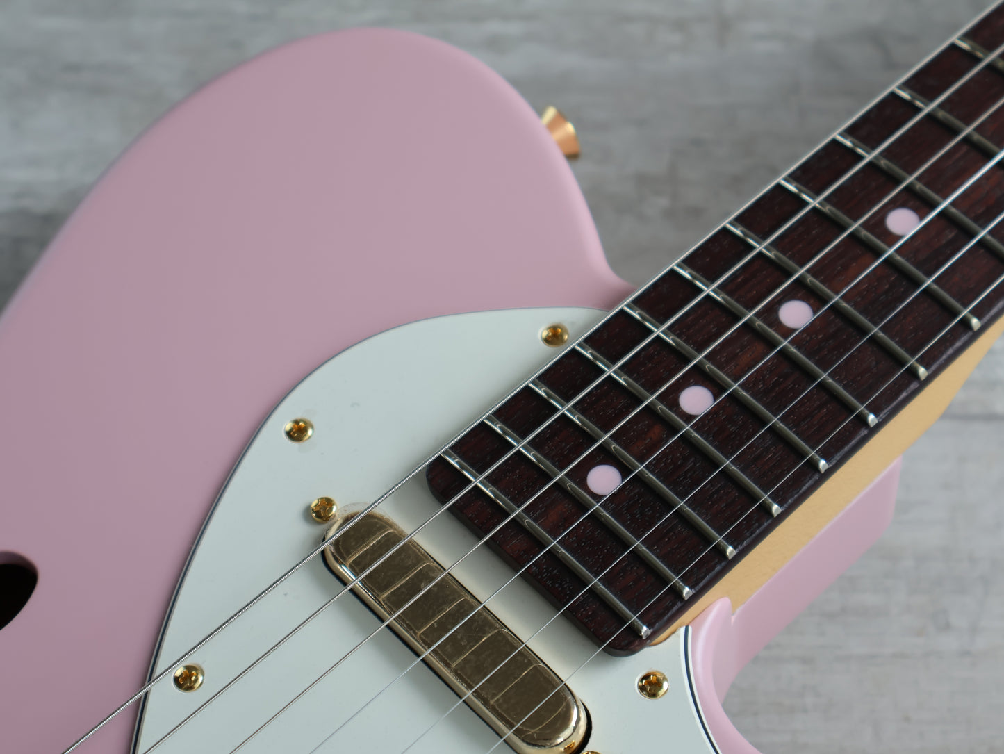 2024 Fender Japan "Official Shop Exclusive" Kusumi Color Telecaster Thinline (Pink w/Gold Hardware)