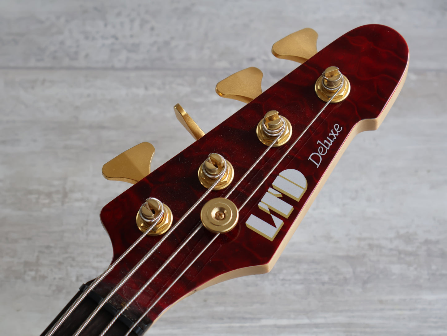 2004 LTD (by ESP) J-1004 Jazz Bass w/EMG's (Satin Red Quilt)