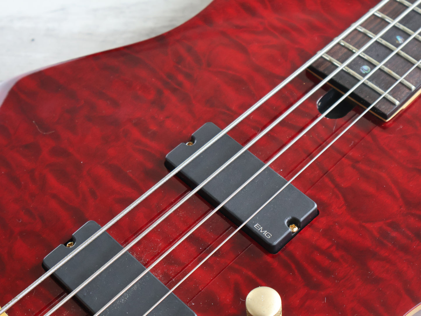 2004 LTD (by ESP) J-1004 Jazz Bass w/EMG's (Satin Red Quilt)