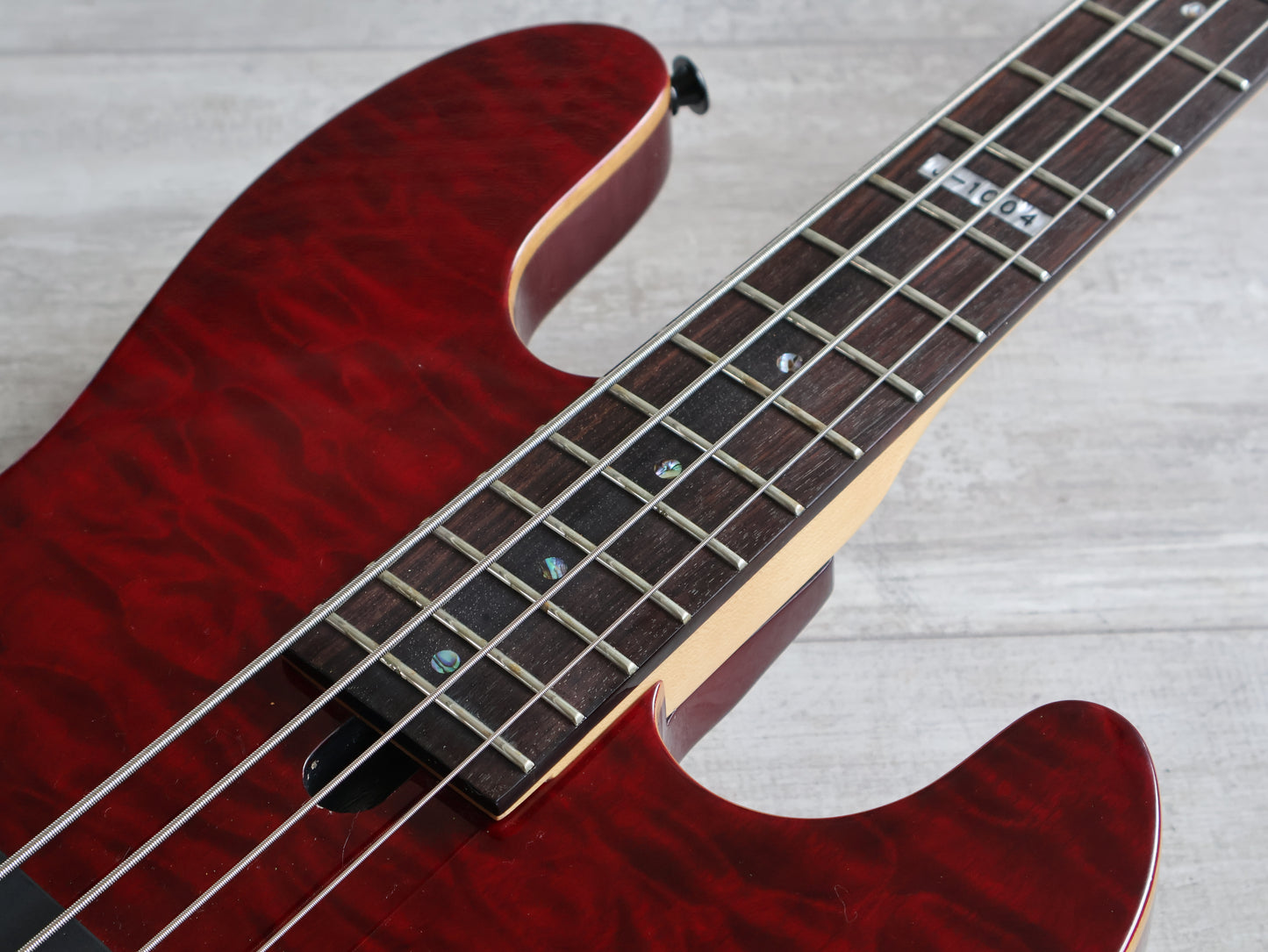 2004 LTD (by ESP) J-1004 Jazz Bass w/EMG's (Satin Red Quilt)