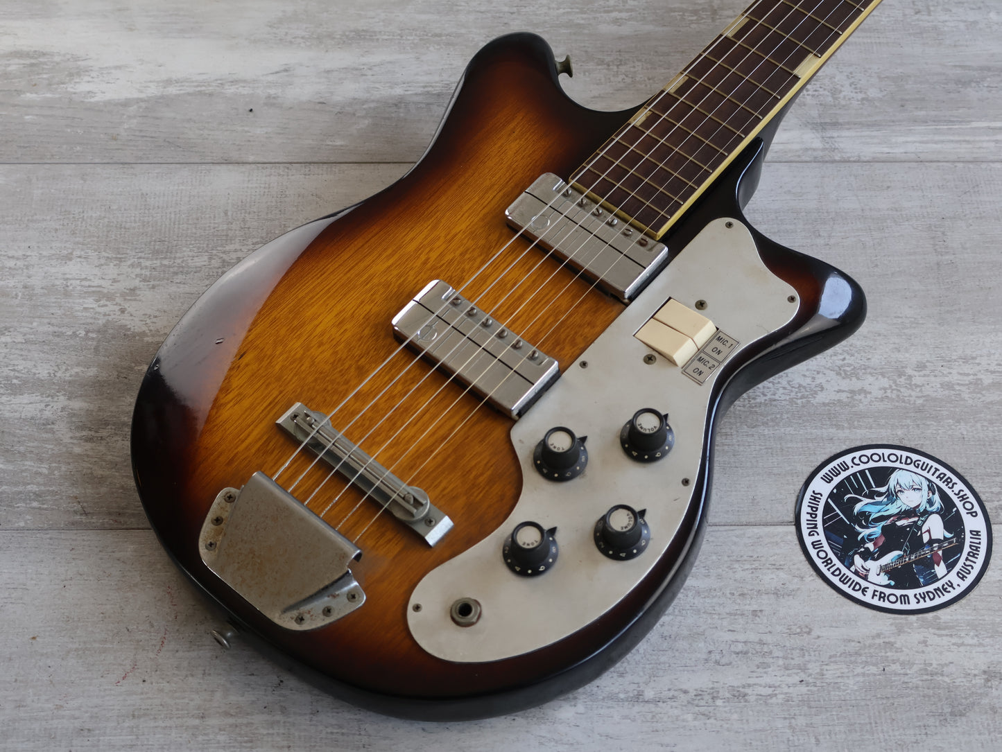 1962 Teisco Japan MJ-2 Weird Old Guitar (Sunburst)