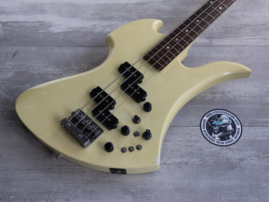 1985 BC Rich Japan NJ Series MB-20 Mockingbird Bass w/Varitone (Vintage White)