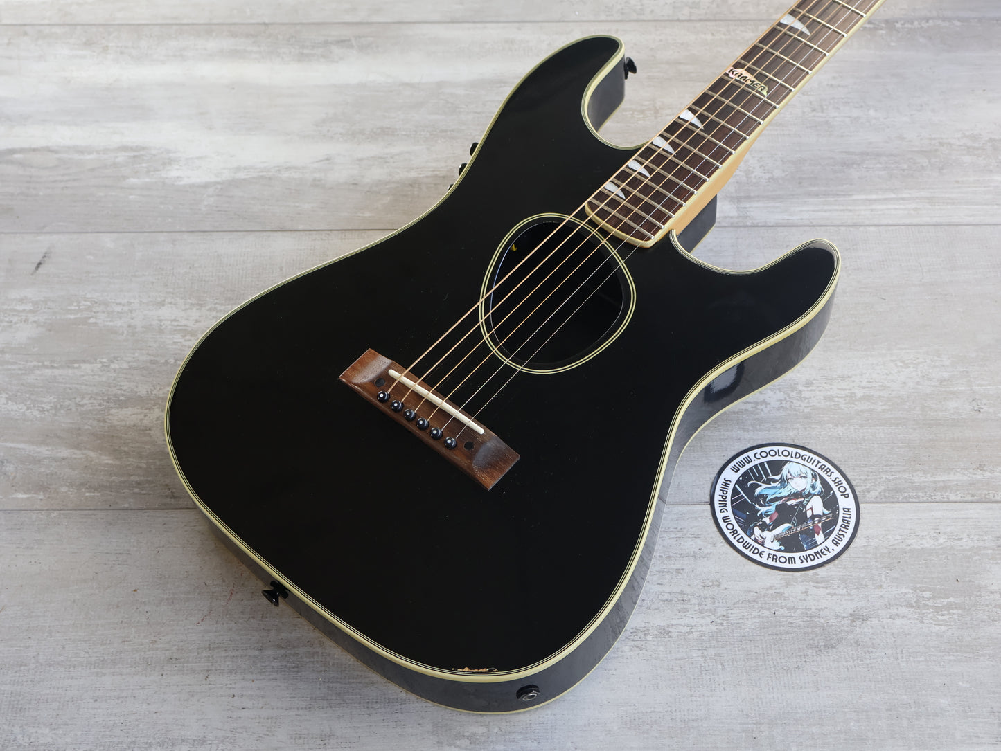 1987 Kramer KFS-1 Ferrington Stratocaster Acoustic (Black)