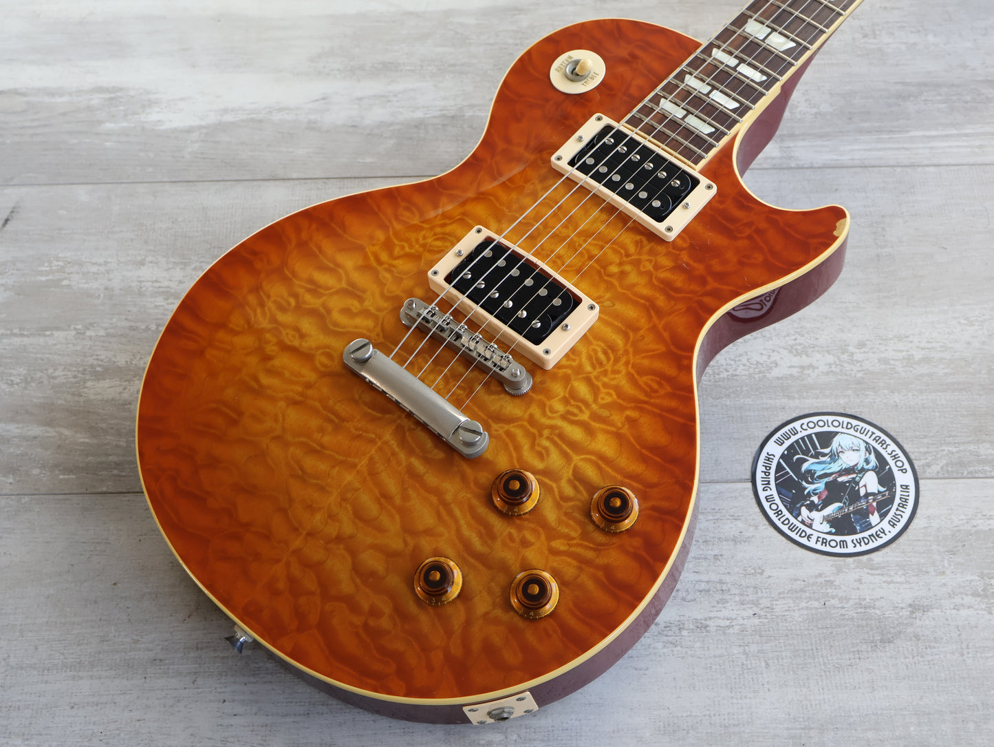 2004 History (by Fujigen Japan) ZLS100-CFS Les Paul Standard (Quilt Maple Sunburst)