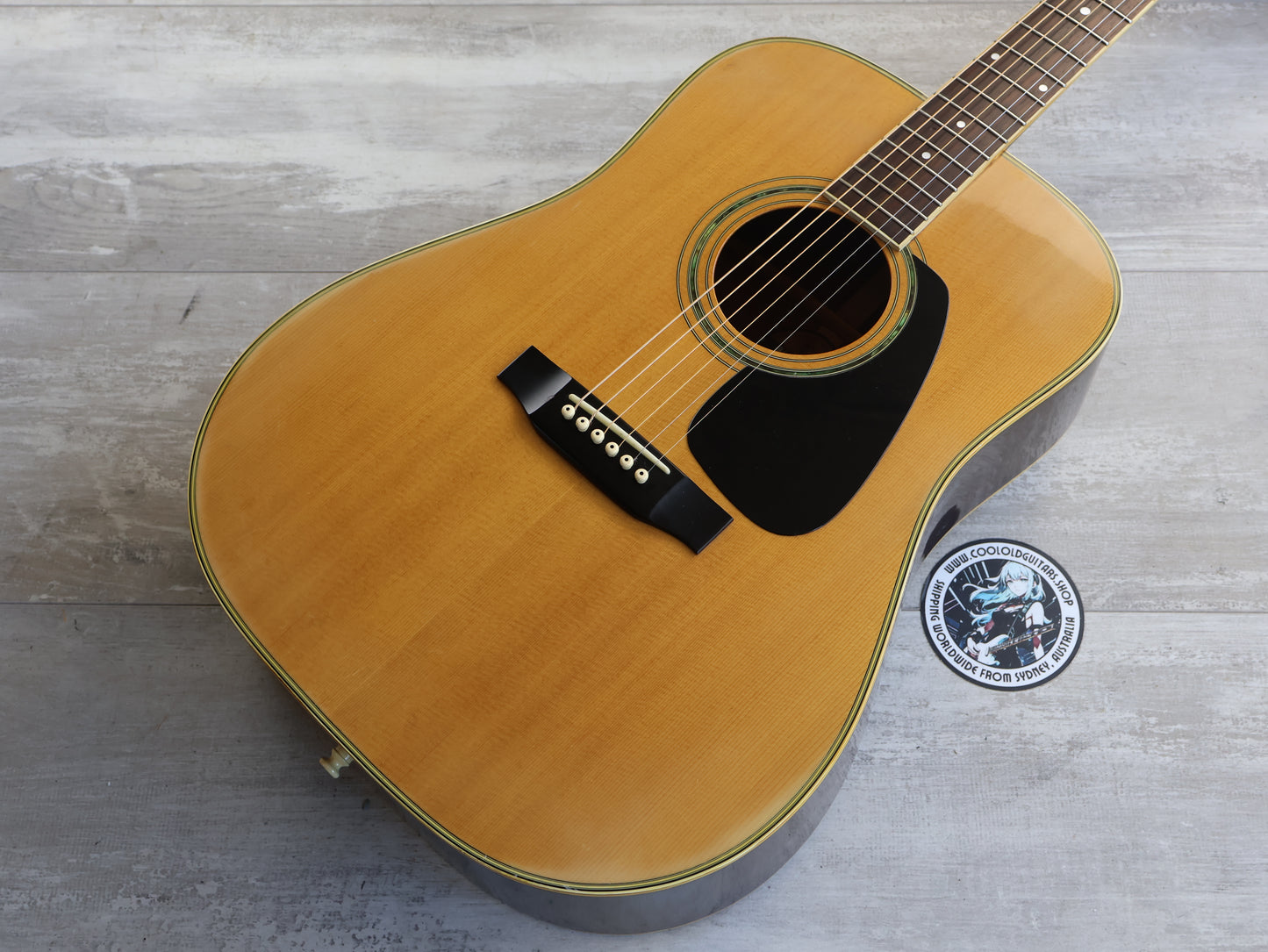 1980's Morris MD-510 Japanese Vintage Dreadnought Acoustic (Natural)