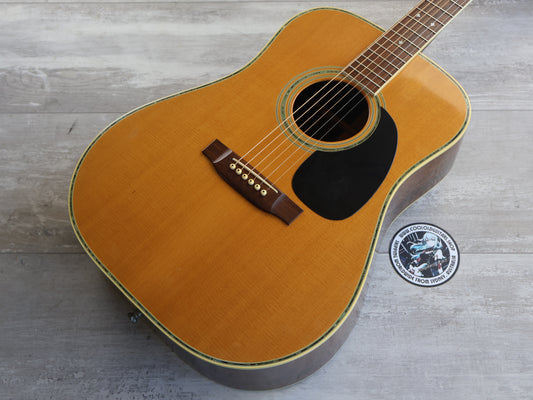 1970's Tetomas by Tahara Japanese Vintage Dreadnought Acoustic (Natural)