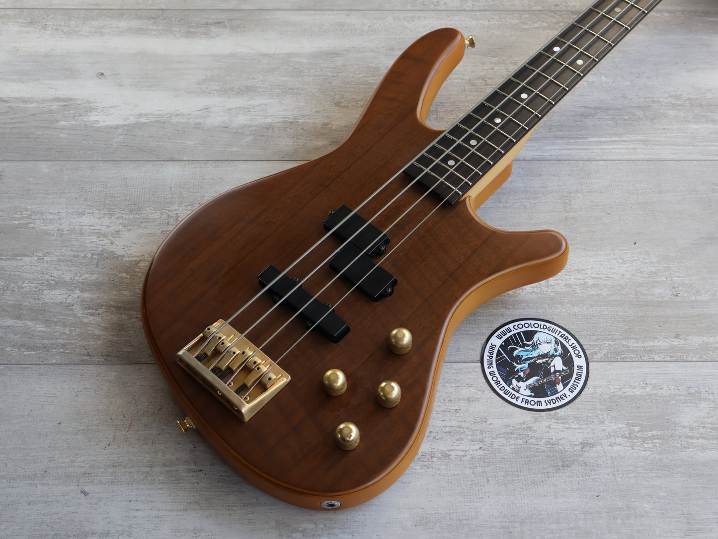 1996 Anboy Japan OSB-65 Odyssey Series PJ Bass (Natural Walnut)