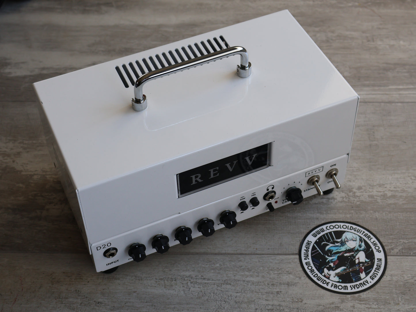 REVV D20 Lunchbox All-Tube Amp w/Built-in Torpedo Reactive Load (White)