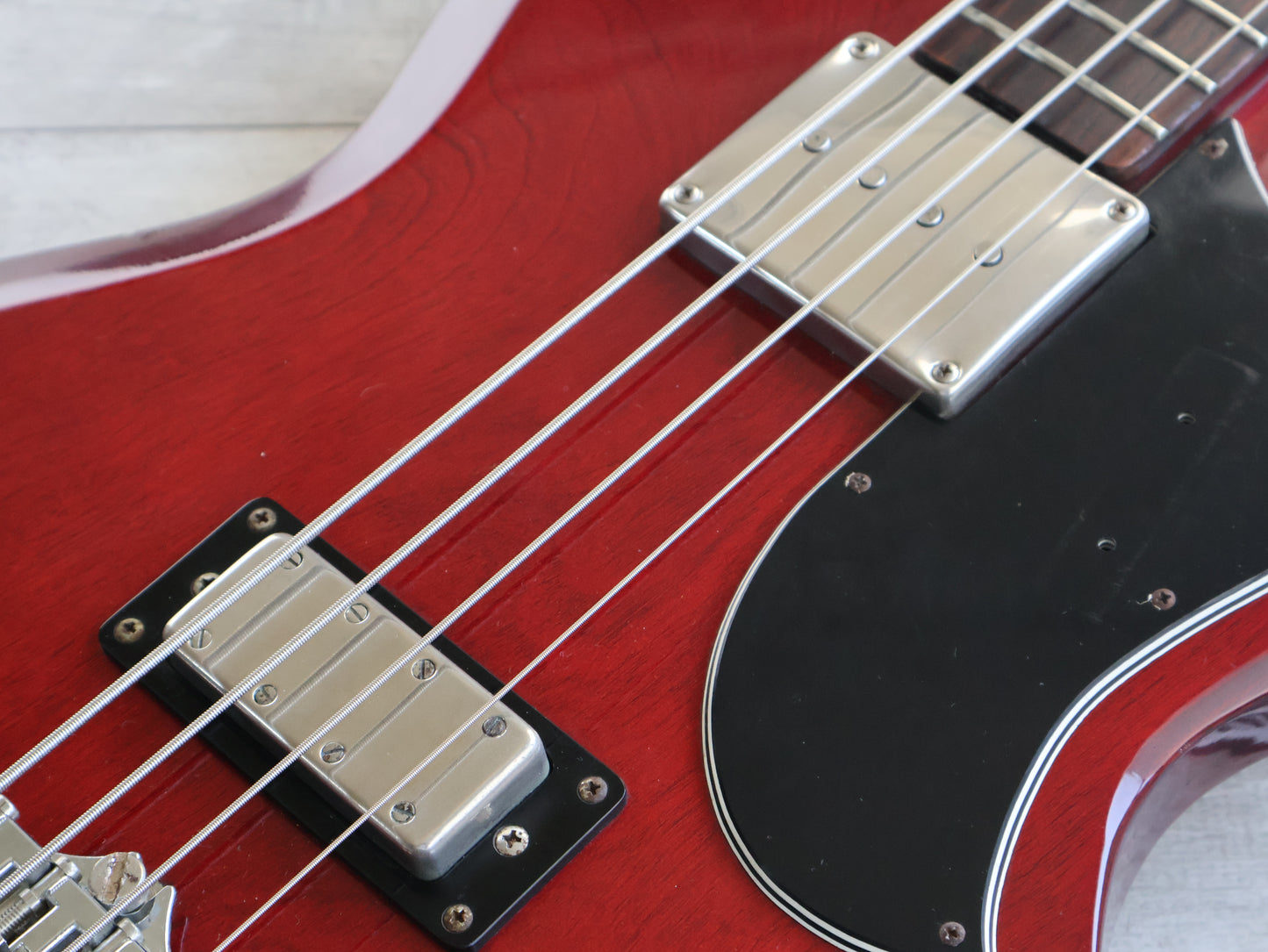 1977 Greco Japan EB-500 SG "EB" Long Scale Bass (Cherry Red)