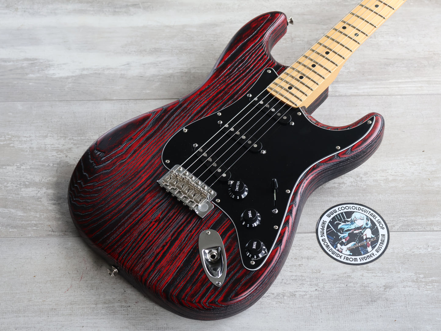 2015 Fender USA Limited Edition Sandblasted Stratocaster (Crimson Red Transparent)