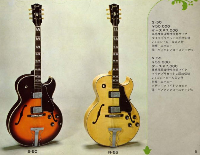 1974 Greco Japan S-50 ES-175 Hollowbody Jazzbox (Brown Sunburst)