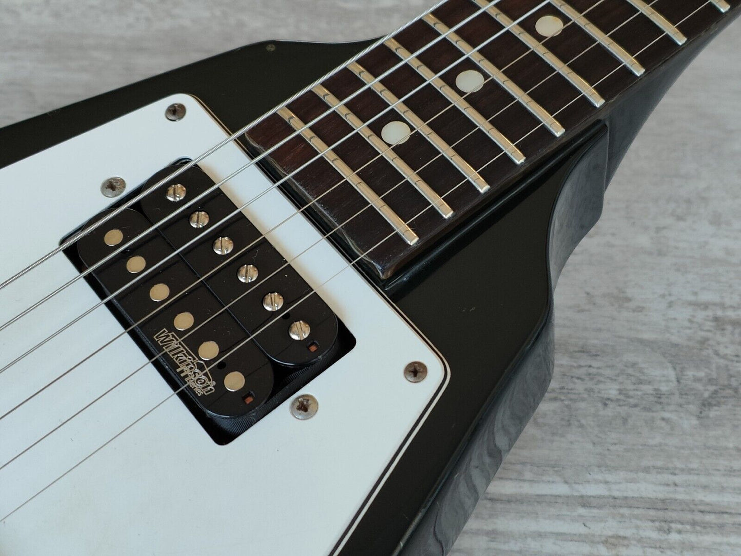 1977 Greco Japan FV-600 '67 Reissue Flying V (Black)