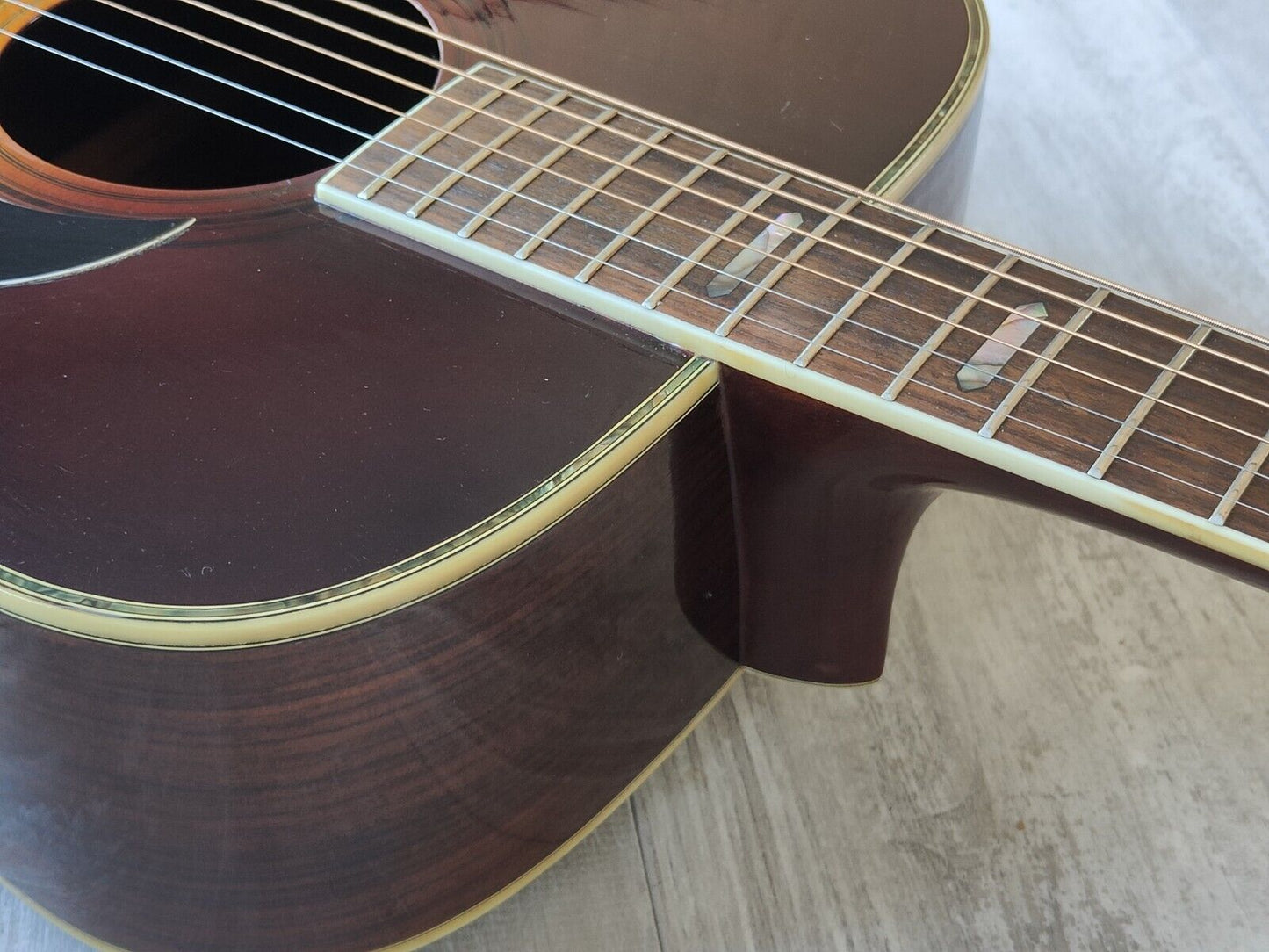 1982 Morris W-50 Japanese Vintage Acoustic Dreadnought Guitar (Brown Sunburst)