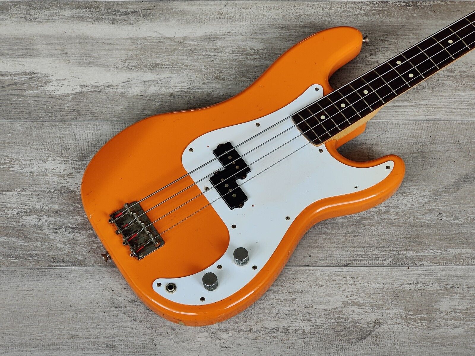 1990's Fender Japan PB-STD Standard Precision Bass (Capri Orange)