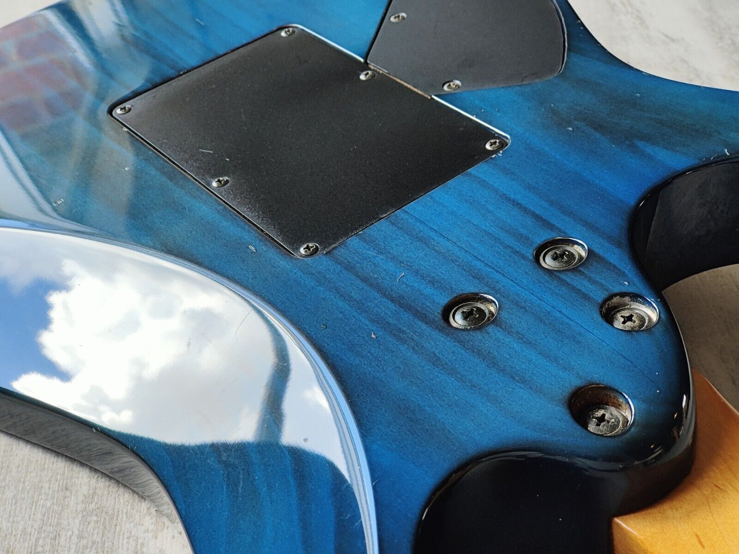 1998 Ibanez Japan RG685 HSH Superstrat (Burnt Transparent Blue)