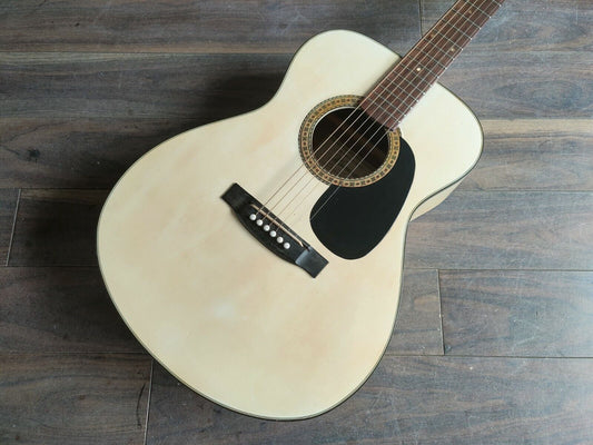 1970's Hamox Deluxe Japan F1501W Acoustic Guitar (White)