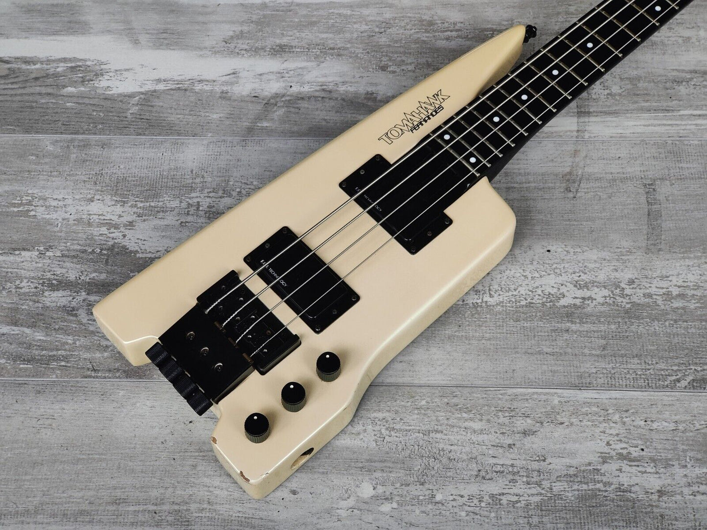 1980's Fernandes THB-115 Tomahawk Headless Bass w/Graphite Neck (Pearl White)