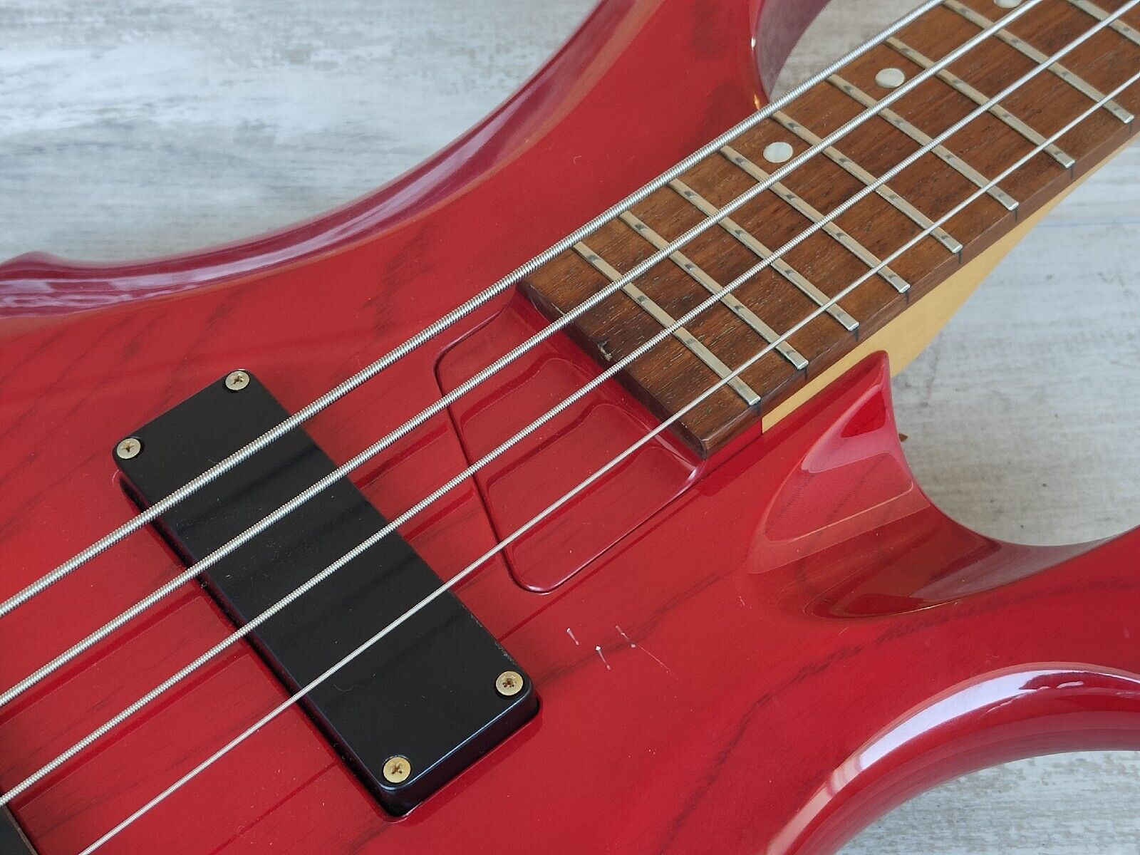 1998 Edwards (by ESP Japan) EFR-95 Forest Series Bass (Transparent Red –  Cool Old Guitars