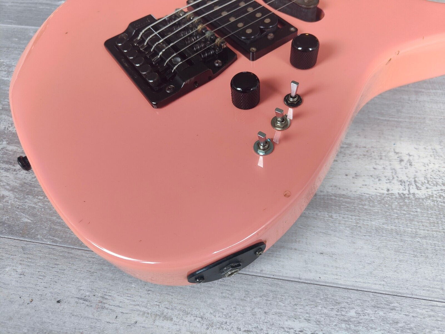 1985 Greco Japan JJ-1 Superstrat w/Kahler Tremolo + Jackson Pickups (Pink)