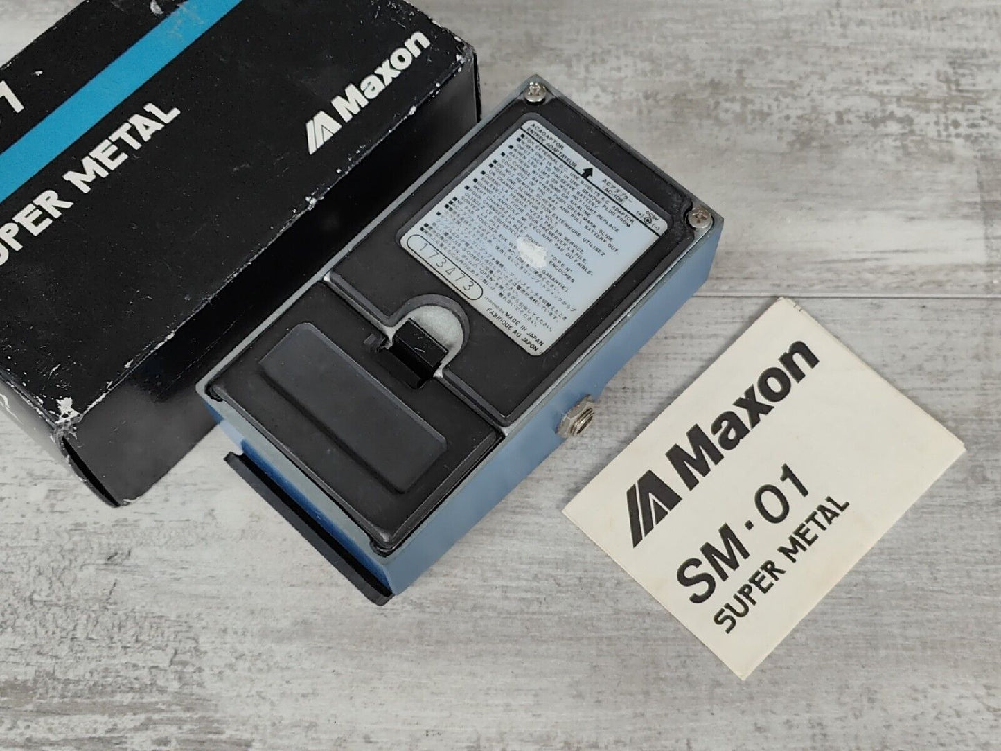 1980s Maxon Japan SM-01 Super Metal Vintage Distortion Pedal w/Box