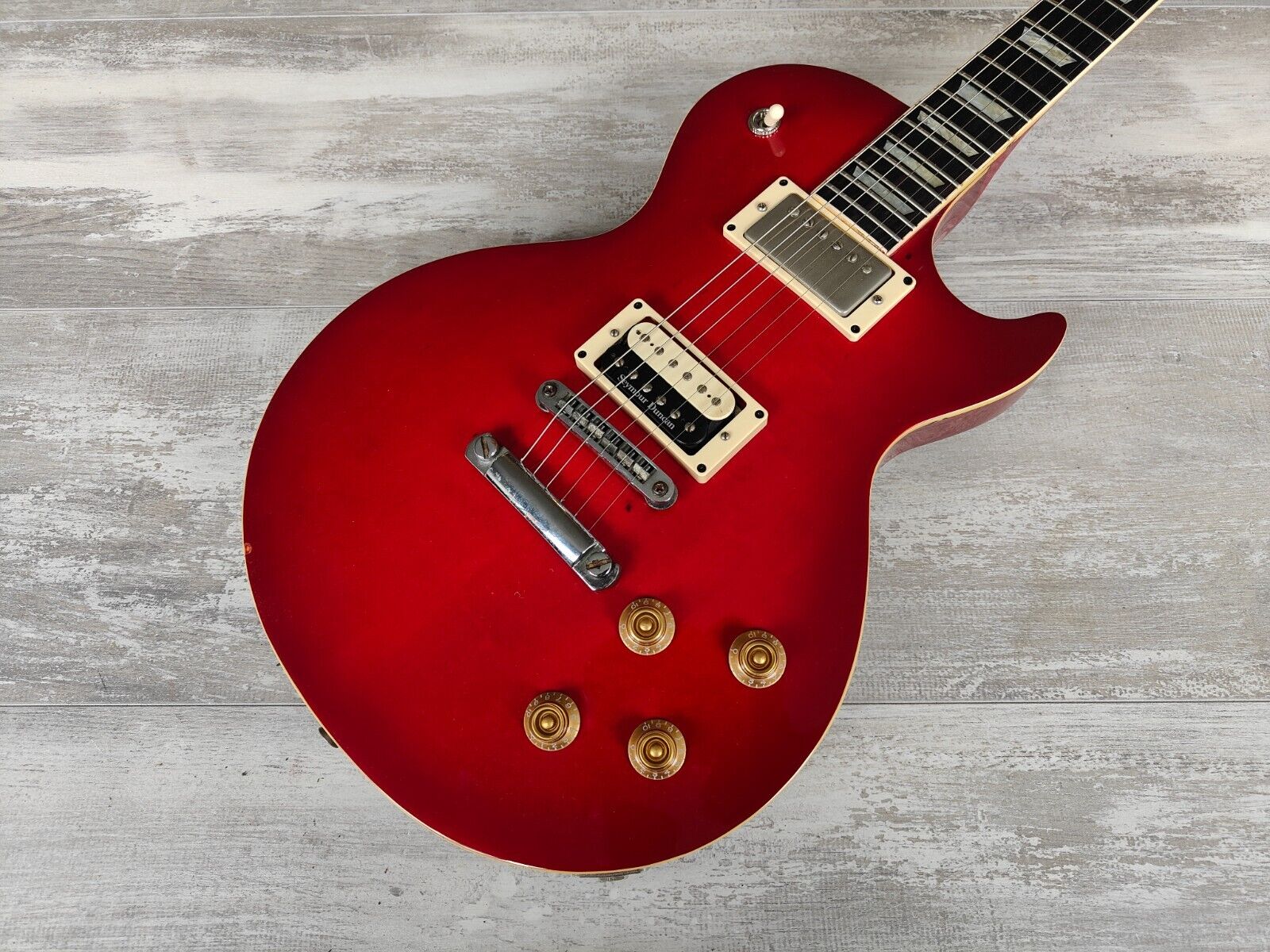 1976 Greco Japan EG-700 Les Paul Standard (Refinished Transparent Red)